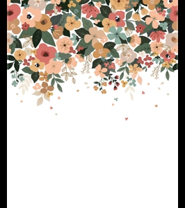 Papier peint panoramique 2 m x 2,48 m grandes fleurs Bloem, Lilipinso 1