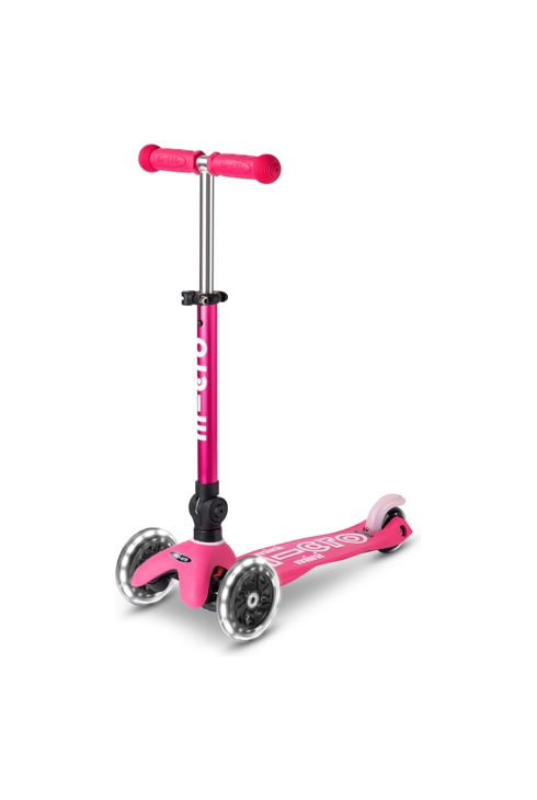 3 roues mini deluxe rose pliable led, micro