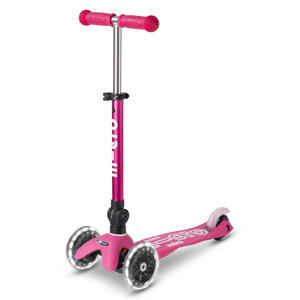 Trottinette 3 roues mini  deluxe rose pliable led, Micro 1