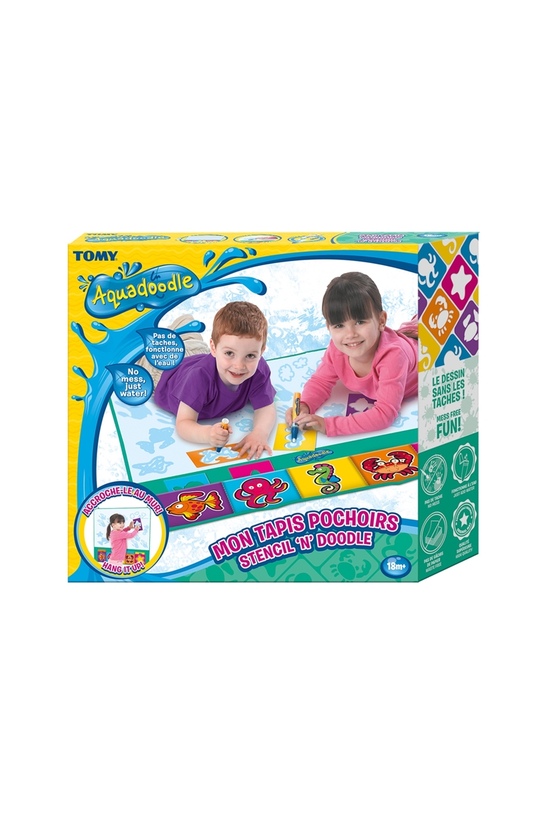 Tapis à dessin Aquadoodle mon tapis pochoir, Tomy 1