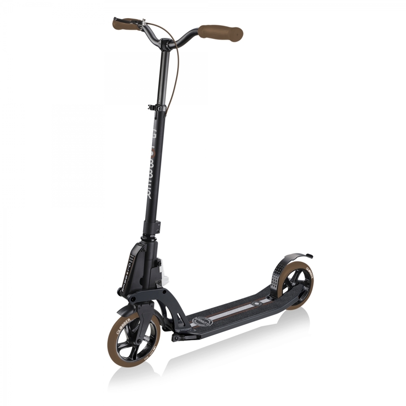 Globber - Trottinette ONE K 180 PISTON DELUXE guidon réglable et frein noir vintage, Globber - - Dès 14 ans