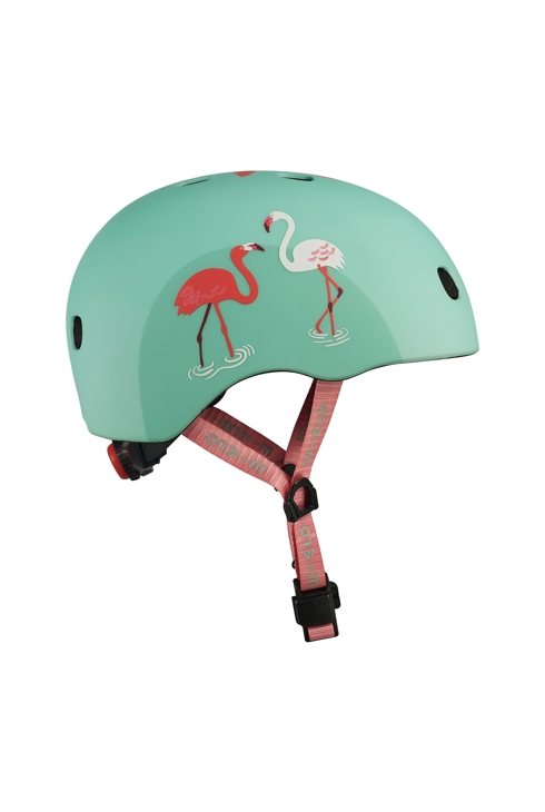 Casque Flamant Rose, M (tour de tête de 52 à 56 cm), micro