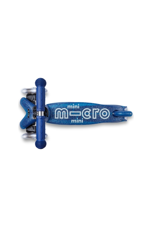 Trottinette enfant mini deluxe glitter bleu led, Micro