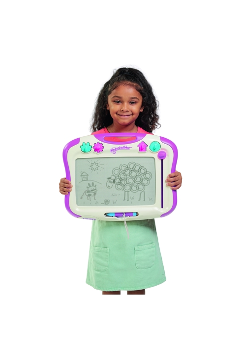 Tablette à dessin Megasketcher Classique framboise crème, Tomy