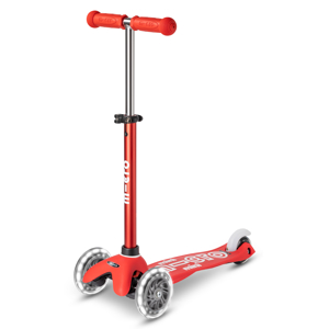 Trottinette 3 roues mini  deluxe rouge led, Micro 1