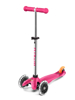 Trottinette 3 roues mini  plus led rose, Micro