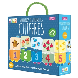 Puzzle & Livre  apprends tes premiers chiffres, Sassi Junior 1