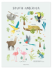 Affiche seule animaux Amérique du sud Living earth 30x40 cm, Lilipinso