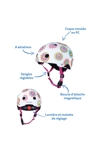 Casque Doodle Dots, XS (tour de tête de 46 à 50 cm), micro 3