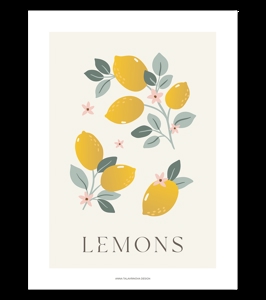 Affiche seule citrons Louise 30x40 cm, Lilipinso 1