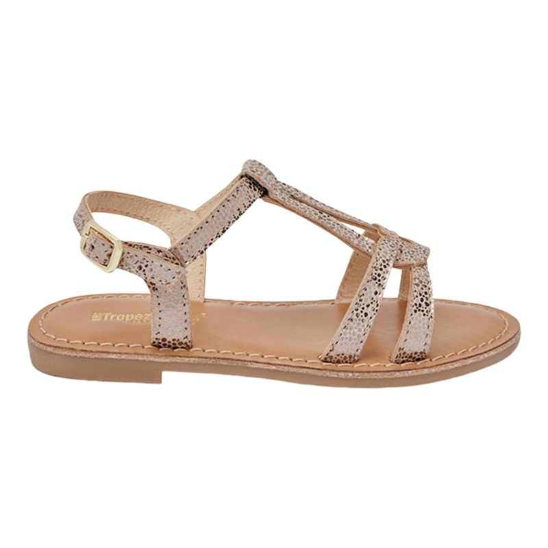 Sandales Les Tropéziennes En Cuir - Taille 38 - Tongs Perlées Multicolores - Occasion Bon état