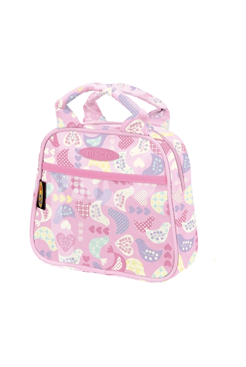 sac à main rose motifs oiseaux, micro 1