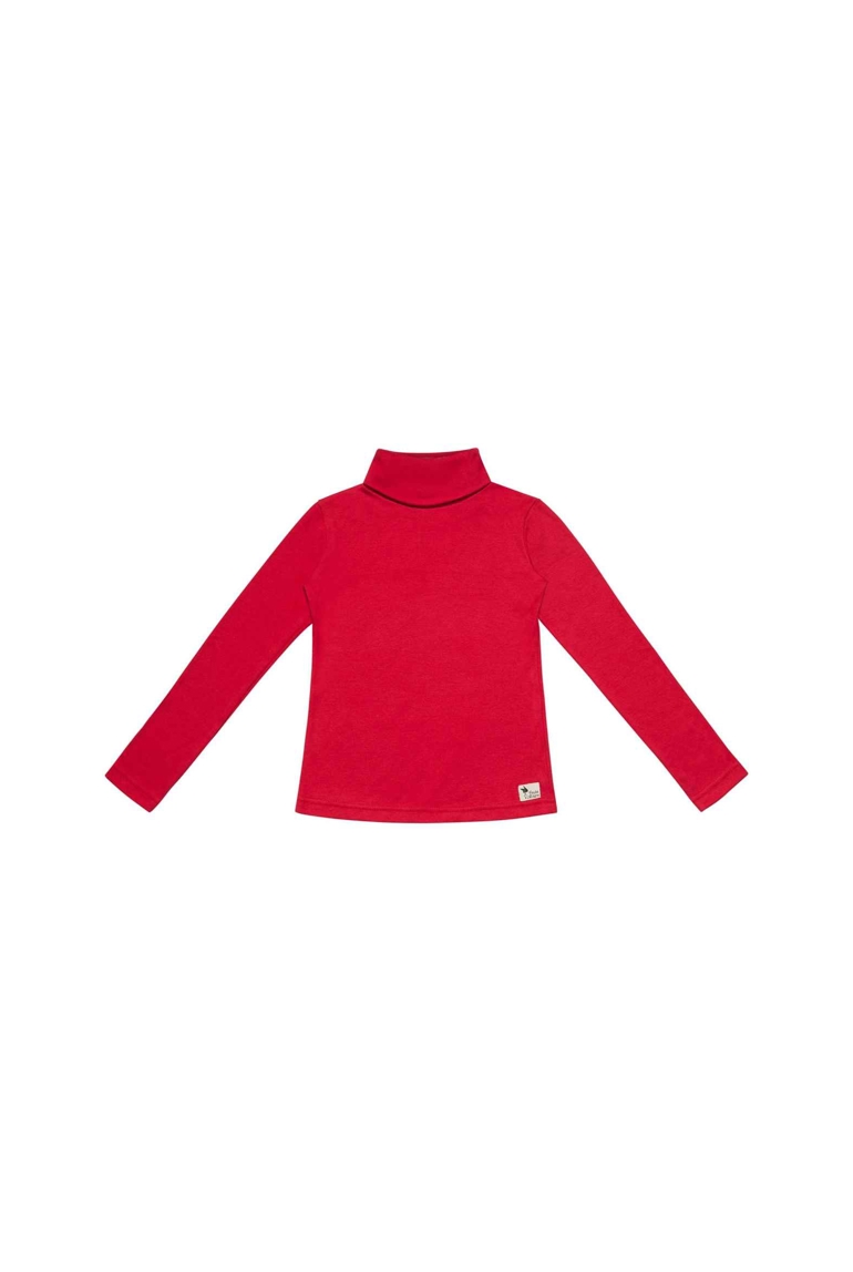Sous pull  col roulé fille  coton jersey rouge   Harmonie, La Faute à Voltaire 1