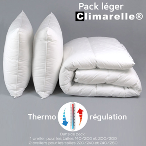 Pack climarelle® thermorégulation couette légère + oreiller, Dodo 1