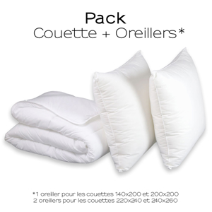 Pack coton bio couette + oreiller(s) - bien-être 1