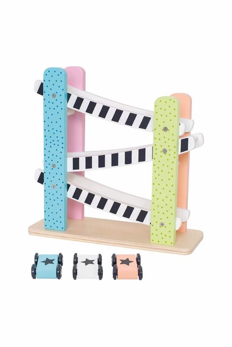 Jouet en bois Rampe de course  circuit voiture looping, JaBaDaBaDo 1