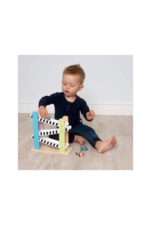 Jouet en bois Rampe de course circuit voiture looping, JaBaDaBaDo