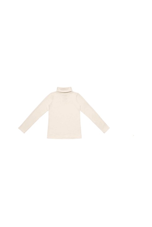 Sous-Pull col roulé garçon coton jersey beige Harmonie, La Faute à Voltaire