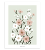 Affiche seule fleurs sur tiges 30 x 40 cm, Lilipinso