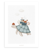 Affiche seule la tortue Lotan 30x40 cm, Lilipinso