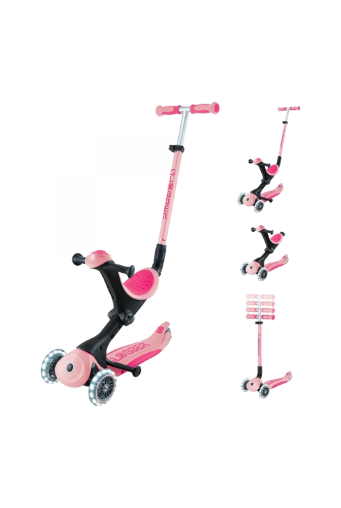 Trottinette évolutive GO-UP DELUXE LIGHTS - Rose pastel