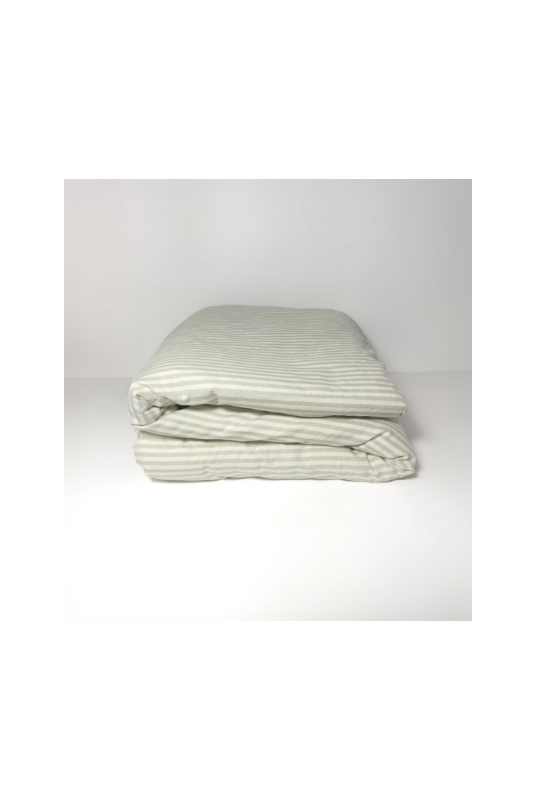 Housse de couette Percale de Coton Bio rayé 1 personne 1