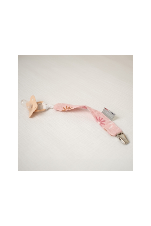 Attache tétine en gaze de coton rosella, Sevira Kids