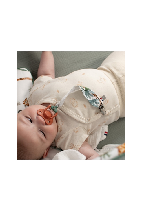 Attache tétine en coton safari, Sevira Kids