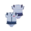 Maillot de bain flottant  : Cœur bleu et blanc / Taille 6 (21/24kg)