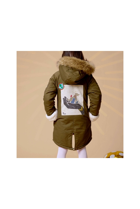 Parka kaki Rock & Peace, La Faute à Voltaire