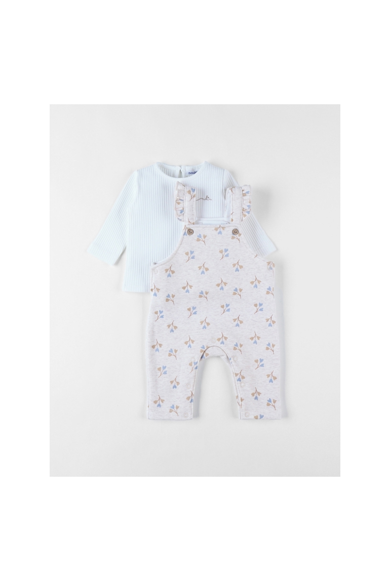 Ensemble Salopette + T-shirt, Coeurs, Noukie's 1