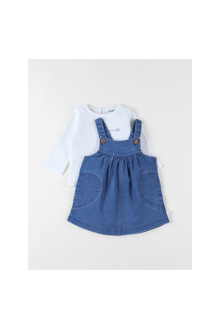 Ensemble Salopette + T-shirt, Denim, Noukie's 1