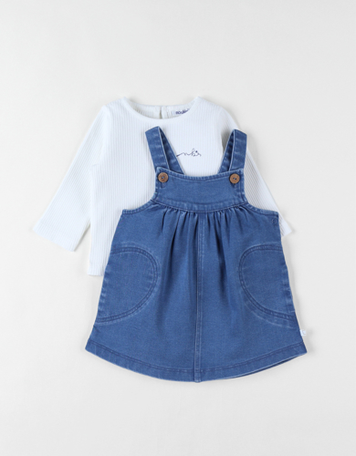 Set Salopette + T-shirt, Denim, Noukie's 1