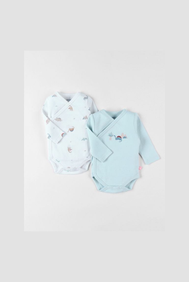 Lot De 2 Bodies En Coton, Clair/écru, Noukie's 1