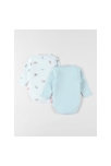 Lot De 2 Bodies En Coton, Clair/écru, Noukie's 2