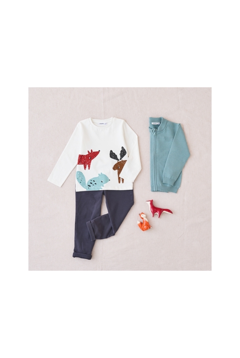 Cardigan En Tricot, Eucalyptus, Noukie's