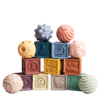 Coffret de 15 cubes et balles sensorielles en silicone, Magni