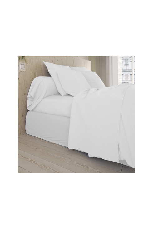 Housse de couette studio coton blanc
