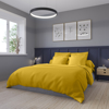 Housse de couette partition satin de coton coloris curry