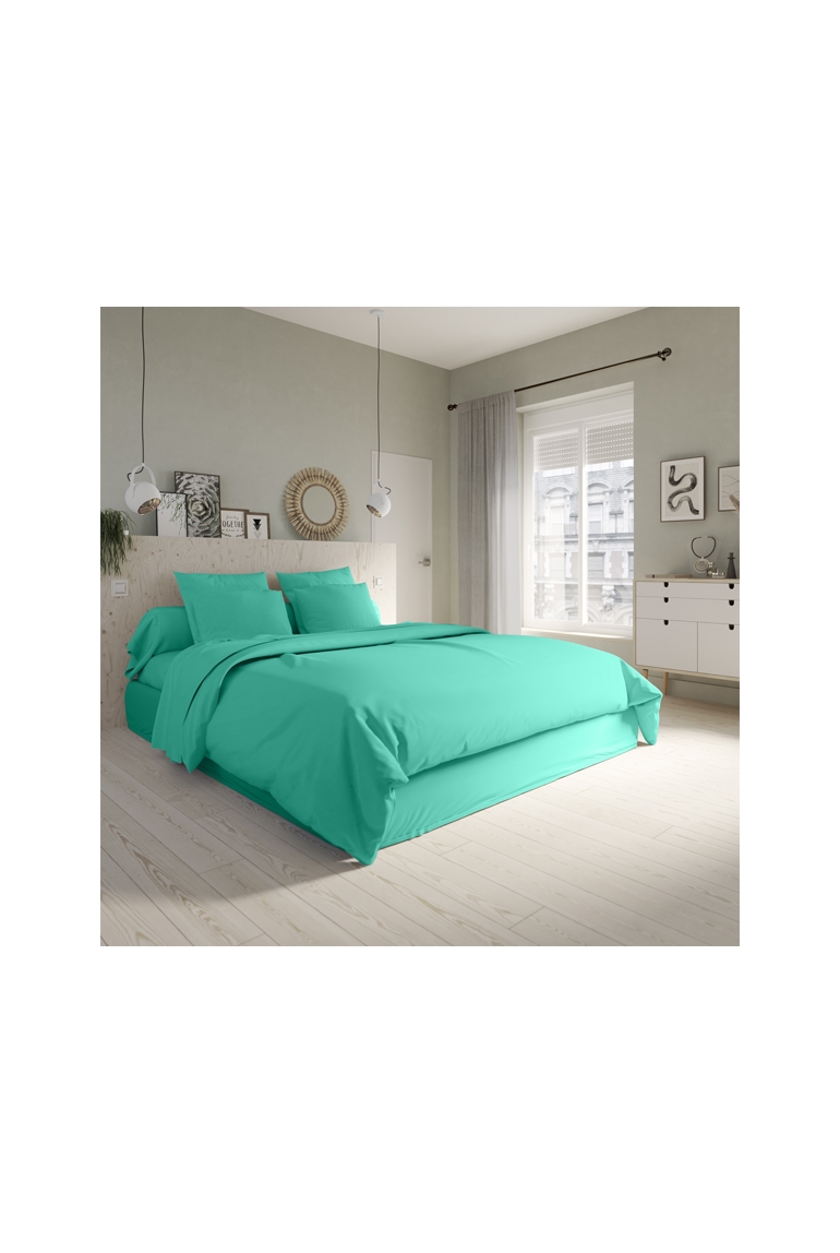 Housse de couette studio coton vert 1