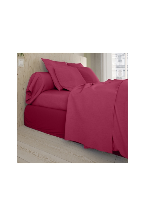 Housse de couette studio coton fuchsia