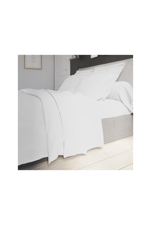 Housse de couette influence percale blanc