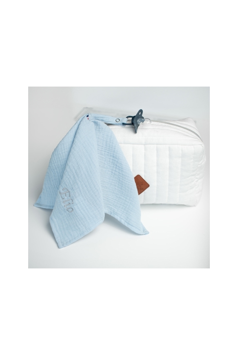 Doudou lange attache tétine en gaze de coton Jeanne, Sevira Kids