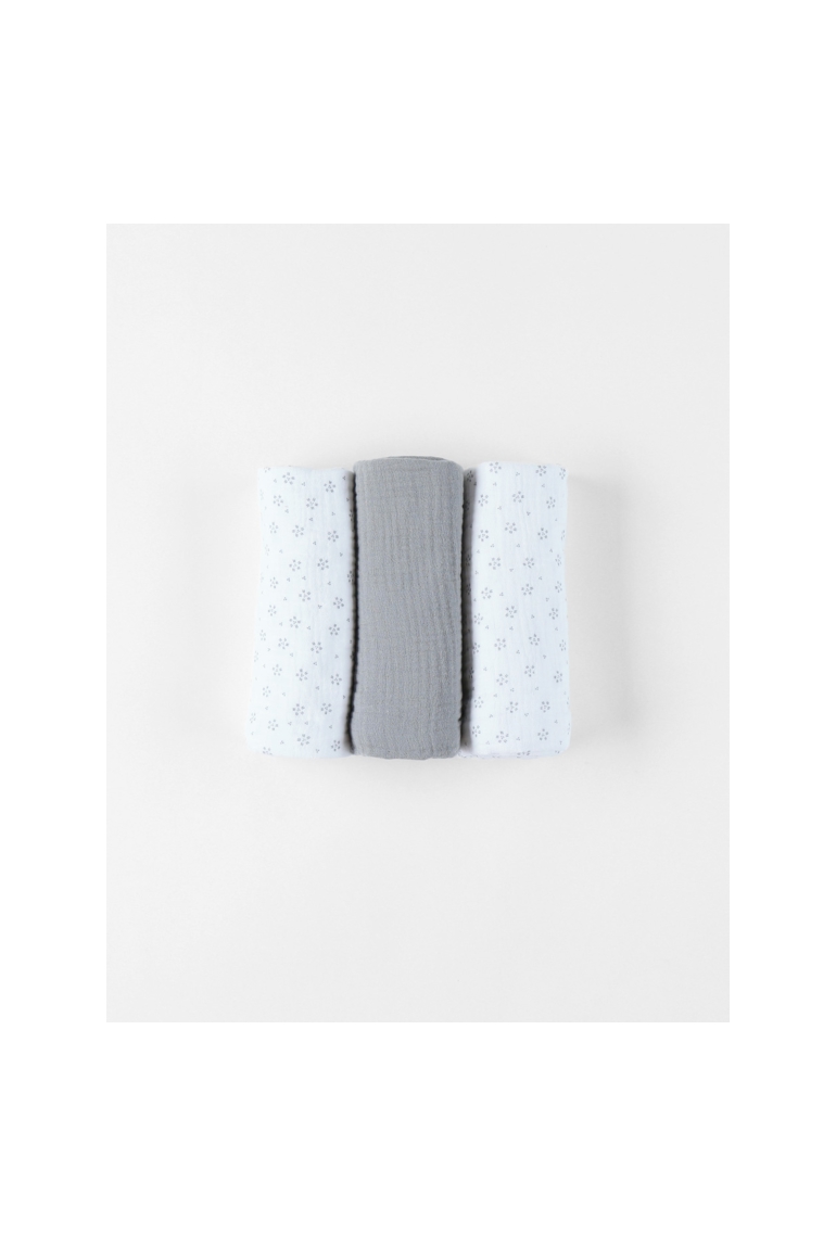 Lot De 3 Langes Floral En Mousseline 70 X 70,, Noukie's 1