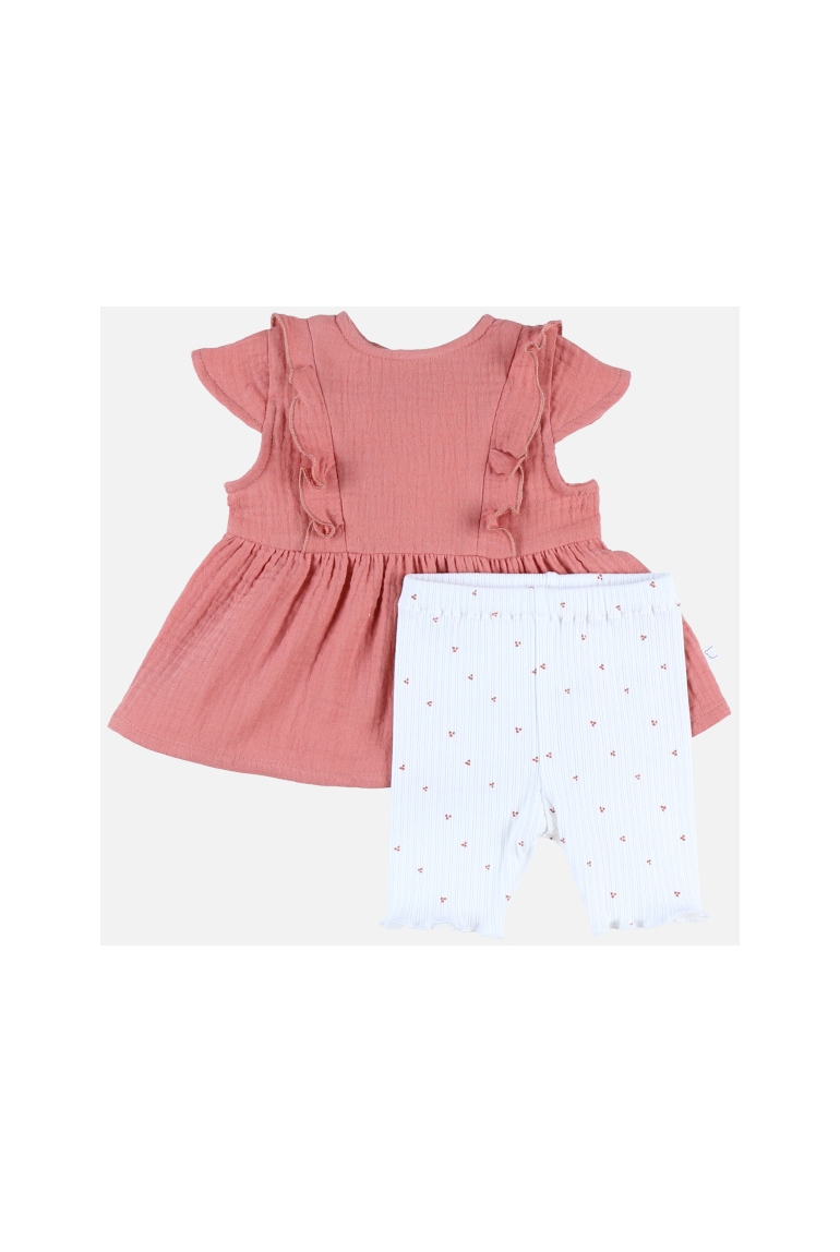 Ensemble Blouse Et Legging, Mousseline Et Jersey De Coton, Noukie's 1