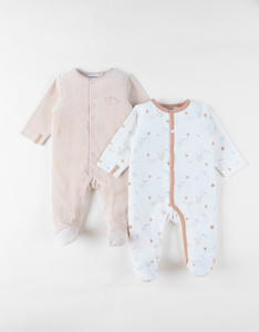 Set De 2 Pyjamas Bébé, Velours, Noukie's 1