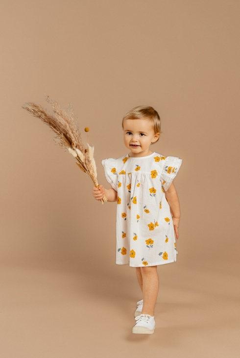Robe Avec Bloomer, Crépon De Coton, Noukie's