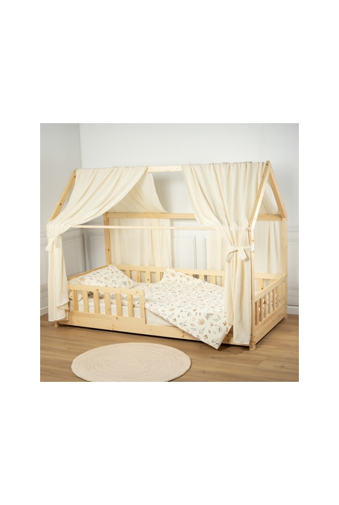Parure de lit réversible en gaze de coton aube, Sevira Kids