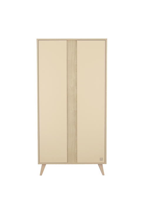 Armoire bébé 2 portes avec pieds bois