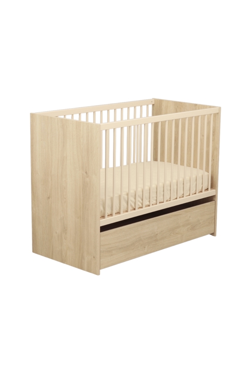 Lit bébé 120x60 à barreaux avec têtes en panneaux